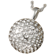 Silver Golfball Keepsake Pendant Urn for Cremains